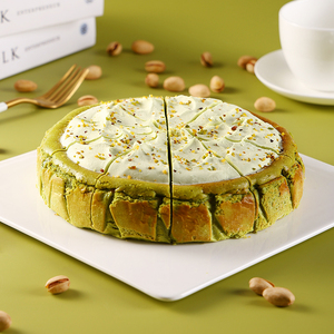 Pastel <span class=keywords><strong>de</strong></span> Mousse <span class=keywords><strong>de</strong></span> Pistacho Vasco Congelado Listo para Comer, 8 Pulgadas, 850g, Redondo, Bajo en Grasa, en Caja - Product Image 2