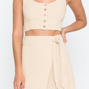 Minifalda con dobladillo asimétrico y cintura alta personalizada para mujer - Product Image 3