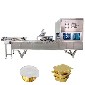 Wuhan China LG-GF305 Aluminum Tray Lunch Box Foil 6 Cup Automatic Sealer Packing Machine for Filling Jam in Jars