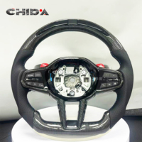 Volant en fibre de carbone personnalisé avec LED pour BMW F10 F30 F70 F31 F32 F01 F40 F20 F11 F22 F25 M3 M4 M5 G30 G20 G38 G28 G80 G05