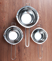 Pot à double fond en acier inoxydable pour faire fondre les bougies, 400 ml, pot à faire fondre le chocolat et le beurre