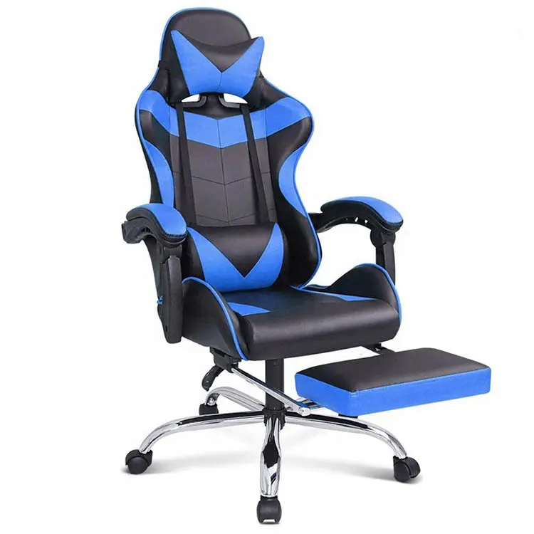 Modern PU PVC deri <span class=keywords><strong>yalan</strong></span> rahat ofis koltuğu oyun büro sandalyesi yüksek geri ayarlanabilir döner görev ayak dayayacaklı sandalye
