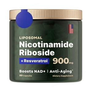 OEM Nicotinamide Riboside Resvératrol 80 Capsules 900mg Boosts NAD + Booster Anti Aging Cell Booster NAD Complément Alimentaire - Product Image 1