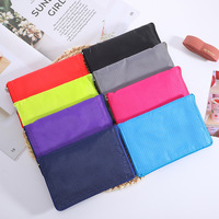 Sacs de courses pliables écologiques personnalisés avec logo, couleur unie, lavables, réutilisables, sacs de courses pliables pour supermarché avec poche