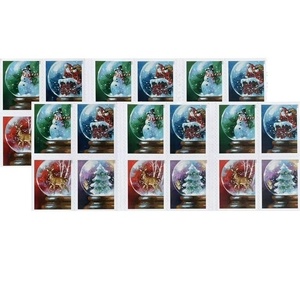 2023 Globes à neige <span class=keywords><strong>de</strong></span> <span class=keywords><strong>Noël</strong></span> Us Forever, autocollants <span class=keywords><strong>de</strong></span> feuilles <span class=keywords><strong>de</strong></span> timbres-poste vintage américains pour l'envoi postal, stock local - Product Image 6