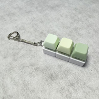 Testeur de clavier mécanique aux couleurs macaron lumineuses, bouton anti-stress, porte-clés, clicker de doigt pour soulager le stress