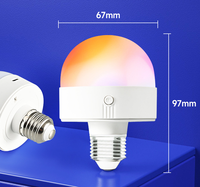 USB Type-C Rechargeable 5W LED Veilleuse E27 Base Magnétique Dimmable Ampoule de Secours Alimenté par Batterie pour Chambre à Coucher