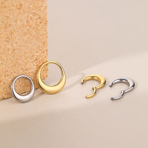 ASTM F136 titanio nariz anillos tabique aro media luna en forma de cartílago Piercing cuerpo joyería 8/10mm sin soldadura Tragus Helix pendiente - Product Image 2