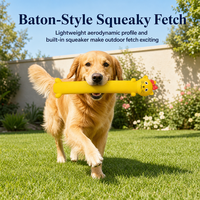 Jouet à mâcher couineur pour chien en latex naturel, forme jaune moderne, pour le nettoyage des dents, jouet de dentition souple pour petits/moyens chiens