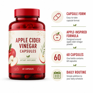 Capsules de Vinaigre de Cidre de Pomme Bio de Haute Qualité pour Détoxification du Côlon en 15 Jours, Antioxydant, Compléments Alimentaires pour Adultes, Perte de Poids, Immunité - Product Image 5