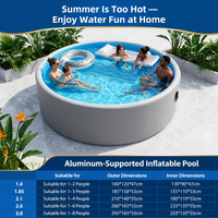Maßgefertigter Runder Aufblasbarer Swimmingpool mit Leiter und Filter aus PVC-Material, Faltbares Design für den Heim- und Außenbereich