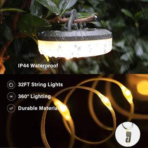 Portable Rechargeable LED <b>Magnetic</b> Tent <b>Light</b> Durable ABS Body Waterproof Adjustable Warm White/Changeable Outdoor Camping - Product Image 3