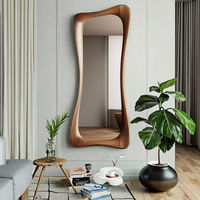 Ensemble de décoration de chambre mobile en bois avec éclairage simple, coiffeuse moderne rotative, designs de chambre à coucher, miroir de maquillage