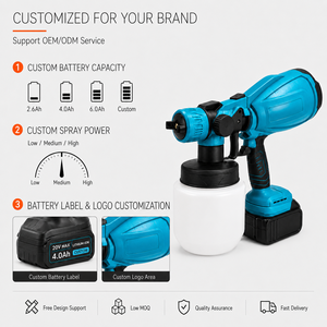 Pistolet de <span class=keywords><strong>peinture</strong></span> électrique sans fil 20V, batterie lithium rechargeable, pulvérisateur de <span class=keywords><strong>peinture</strong></span> portatif pour la <span class=keywords><strong>peinture</strong></span> murale, fabricant OEM - Product Image 3
