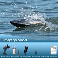 Bateau de course aquatique électrique RC Turbojet haute vitesse FY011, refroidi par eau, en plastique, longue autonomie, avec fonction de réinitialisation en cas de capotage, télécommande 150M