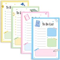 Bloc-notes adhésif décoratif coloré pour liste de tâches, papier autocollant pour la planification des tâches, fond de journal, planificateur quotidien
