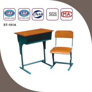SONGYE - Juego de Escritorio y Silla Ajustable para Estudiantes, Diseño Moderno, con Estructura Metálica y Material de Madera, para Aula Escolar, Modelo ST-101A - Product Image 2