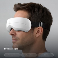 Masseur oculaire silencieux à pression d'air avec chaleur et vibrations, appareil de relaxation oculaire pliable pour la routine nocturne