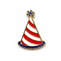 Épinglette en métal personnalisée avec drapeau américain, étoiles et rayures, émail doux, pour souvenir patriotique