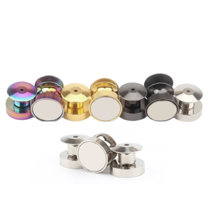 Vĩnh Viễn Neodymium Nam Châm Đầu Phẳng Pin Khóa Lưng Nhãn Ly Hợp Clasp Fastener Khối Hình Dạng Cho Huy Hiệu - Product Image 2