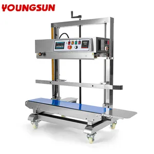 YOUNGSUN Stainless Steel Large Bag Sealer Inkjet Printing Sealing Machine Vertical Continuous Heat Plastic Bag Band Sealer