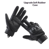Guantes Deportivos para Hombre, Medios Dedos, con Carcasa de Fibra de Carbono, Resistentes a Cortes y Abrasiones, con Pantalla Táctil, para Artes Marciales y Entrenamiento