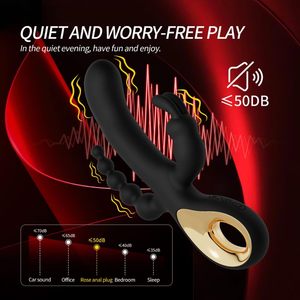 Vibrador de Clítoris para Mujeres, Vibrador de Conejo 3 en 1, Estimulador Triple, Masajeador de Clítoris y Punto G con Cuentas - Product Image 3