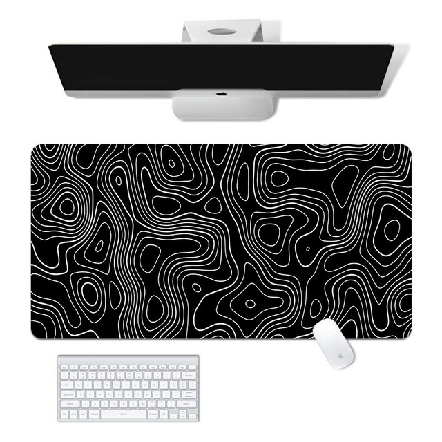 Gaming Heated Mouse Pad with Light Modes Computer Keyboard Desk Mat Rubber Material Radiation Protection for Gamers Office