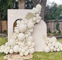 Guirlande d'arche de ballons en latex beige, blanc sable, pour anniversaire, baby shower, mariage, décoration de fête