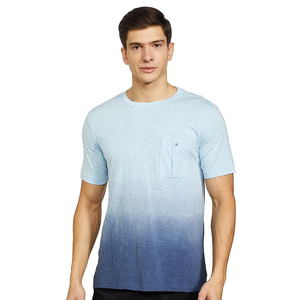 Verano cómodo transpirable ecológico hombres impresión camiseta bolsillo diseño personalizado marca tejido de punto venta al por mayor exportación - Product Image 1