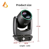Projecteur LED mobile 300W avec halo RGBW, faisceau LED mobile pour mariage, lumières DJ