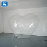 Gonflable Transparent PVC Amour Ballon Gonflable Coeur Forme Publicité Installer Ballon Pour La Fête De Désherbage Décorations De Vacances