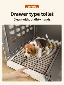 Villa pour chien avec toilettes séparées, cage pour petits chiens, une chambre, un salon, une salle de bain, nouvelle maison pour chien, chiots, animaux de compagnie, Teddy - Product Image 2