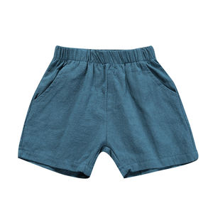 <span class=keywords><strong>Pantaloncini</strong></span> per Bambini 1-6 Anni Estate 2026 Abbigliamento per Bambini Piccoli Pantaloni in Cotone Blu Tinta Unita Vendita all'Ingrosso - Product Image 3