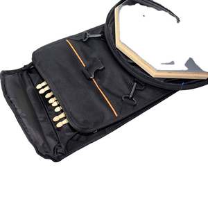 Estuche de Almacenamiento para Tambor Desmontable Negro de Diseño Elegante, Bolsa de Transporte Musical con Dos Compartimentos Separados, Muestra Gratuita - Product Image 3