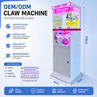 Mini machine à griffes, jeu d'arcade à monnayeur, grue de jeu en acier inoxydable, distributeur de peluches, multilingue, sans fil
