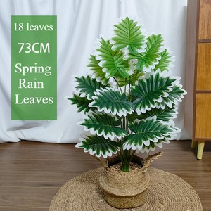 Simulation <span class=keywords><strong>de</strong></span> plantes vertes feuilles <span class=keywords><strong>de</strong></span> <span class=keywords><strong>pluie</strong></span> <span class=keywords><strong>de</strong></span> printemps pour la décoration <span class=keywords><strong>de</strong></span> la maison pour Pâques Noël Halloween retour école nouvel an chinois - Product Image 2