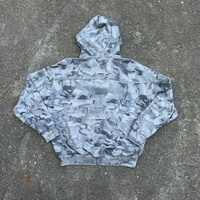 Veste à capuche zippée personnalisée effet vieilli, imprimée par sublimation, motif camouflage vintage Wooded Real Tree pour homme