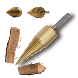 Broca divisor de madeira madeira cone fogos de artifício divisor com haste soldada - Product Image 3