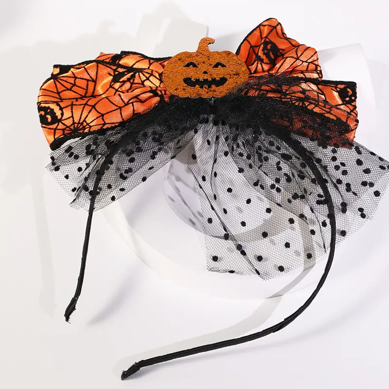 Nouveau Halloween vacances fête fournitures bandeau Halloween citrouille araignée nœud papillon bandeau