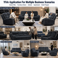 Ensemble de canapés inclinables manuels VANBOW ergonomiques 1+2+3 pour salon, pour les loisirs quotidiens en famille et les soirées cinéma