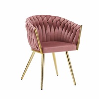 Sillón de Salón de Diseño Contemporáneo con Tela de Moda para Sala de Estar, Comedor, Hotel, Escuela, Hogar, Baño - Sillón Versátil con Brazos