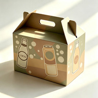 Caja de Bebidas Corrugada Directo de Fábrica para 2/4/6/12/24 Botellas, Caja de Vino Ecológica, Caja para Dulces