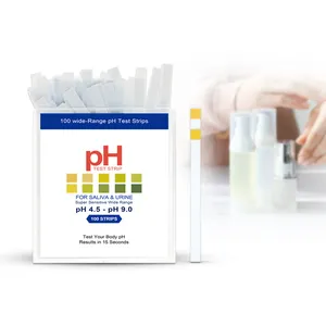 Dễ dàng đọc pH 4.5-9.0 pH Kiểm tra Strips cho nước tiểu và nước bọt PH giấy