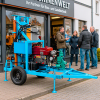Petite machine de forage de puits d'eau diesel tractable CE 35HP pour l'irrigation agricole, équipement de forage rotatif hydraulique
