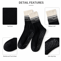 Chaussettes personnalisées brodées mignonnes en coton bambou et élasthanne, antidérapantes avec points en silicone, respirantes et à séchage rapide, idéales pour le yoga et le pilates, collection automne