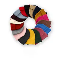 20 צבעים מוצקים אופנה נשים סרוג כובע לסרוג נשי חורף בימס כובעי אביזרי מתנה