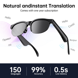 Gafas Inteligentes con Traductor IA, Indicador LED de Batería, Auriculares Inalámbricos, Gafas Polarizadas para Exteriores con Traducción IA - Product Image 2