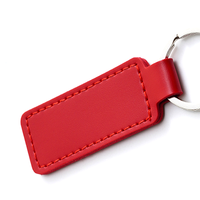 Porte-clés en cuir vierge personnalisé Porte-clés Cadeaux Porte-clés voiture Logo en métal Porte-clés Vente en gros