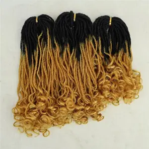 Wholesale New Dreadlocks Synthetic Sister Locks Curly Ends Crochet Braiding Hair Extensions Sexy Locs 8-16 zoll